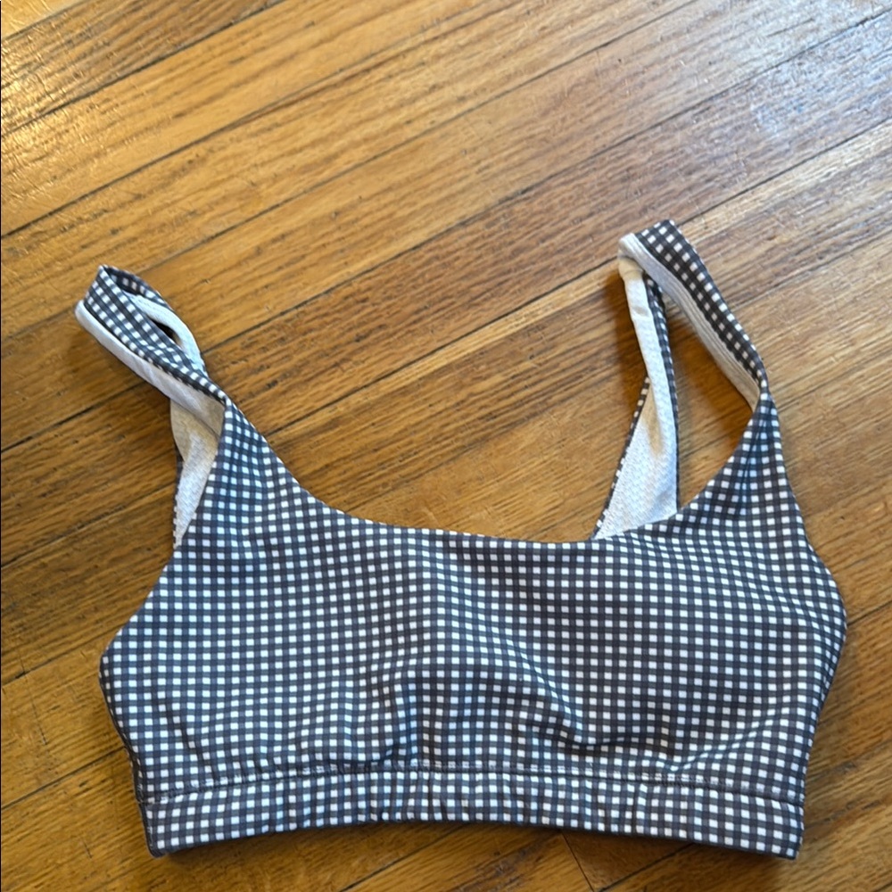 Black and White Gingham Bralette